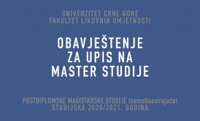 Konkurs za upis na Postdiplomske magistarske studije - Samofinasirajuće